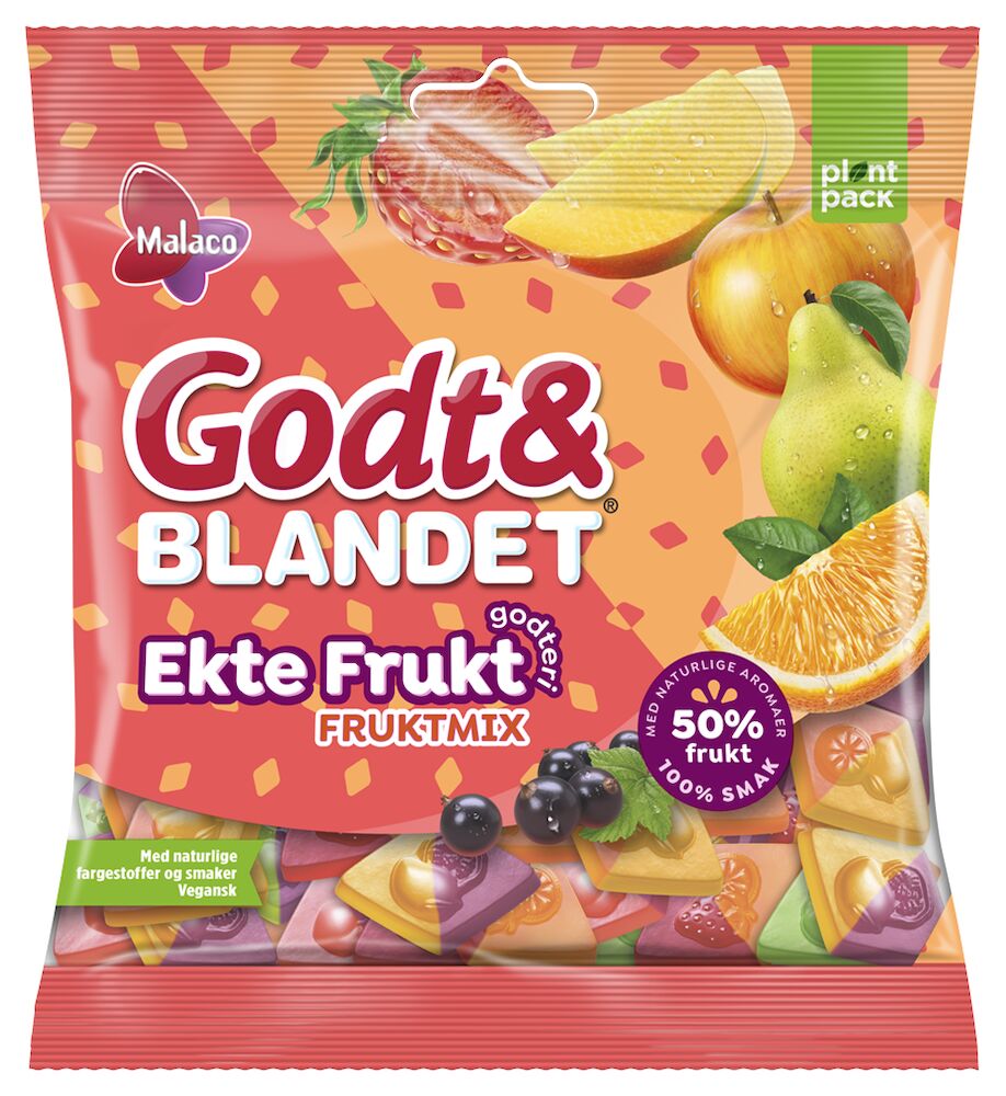 Malaco Godt&Blandet Ekte Frukt Fruktmix 140g