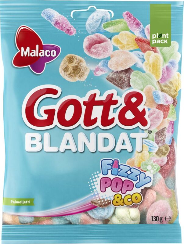 Malaco Godt&blandet Fizzy POP&Co 130g