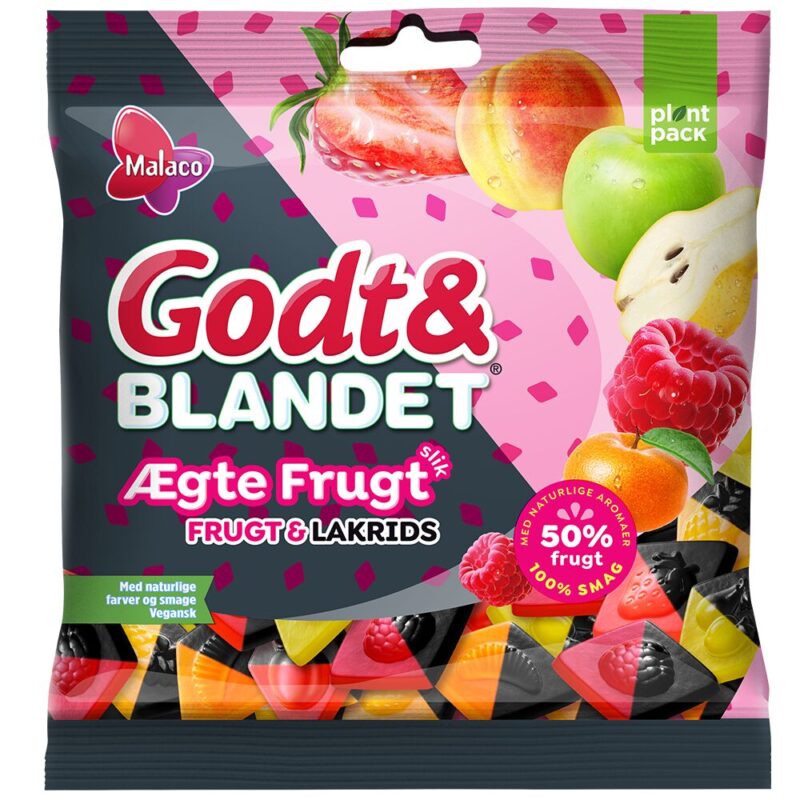 Malaco Godt&Blandet Ekte Frukt Duo 140g